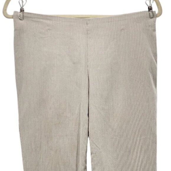 Brunello Cucinelli Striped White Gray Crop Ankle Slim Fit Pants Womens 8 - Picture 9 of 9